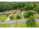 A beautiful aerial view of a landscaped home nestled in a lush green neighborhood at 1055 Delmont Ter, Roswell, GA 30075