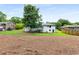 Large backyard with lush lawn, mature trees providing ample shade, and play equipment at 1055 Delmont Ter, Roswell, GA 30075