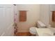 Neat bathroom with a single vanity and tile floors at 2191 Rockbridge Rd # 103, Stone Mountain, GA 30087