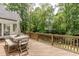 Outdoor deck space perfect for dining with lush green backyard views at 3707 Dunwoody Club Dr, Atlanta, GA 30350