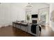 Spacious living room features high ceilings, fireplace, and large windows at 5120 Falcon Chase Ln, Atlanta, GA 30342