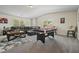Game room featuring a black leather sectional sofa, a pool table with pink felt and a chair at 383 Crestbrook Ln, Dallas, GA 30157