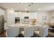 Bright kitchen with stainless steel appliances, white cabinets, granite countertops, and seating at a large island at 383 Crestbrook Ln, Dallas, GA 30157