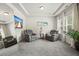 Cozy sitting area with two grey recliner chairs and a wall-mounted television at 383 Crestbrook Ln, Dallas, GA 30157
