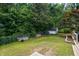 A sprawling backyard boasts a shed, greenery, and raised garden beds, perfect for outdoor enjoyment at 4255 Hidden Meadow Circle, Sugar Hill, GA 30518