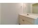 Bathroom with white cabinet and countertop, and modern fixtures at 4610 Admiral Ridge Way, Lilburn, GA 30047