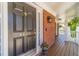 Close-up of the front door showcasing its design and the house number at 4610 Admiral Ridge Way, Lilburn, GA 30047