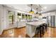 Modern kitchen with stainless steel appliances, granite countertops, and hardwood floors at 916 Stratford Rd, Avondale Estates, GA 30002