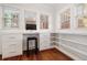 Bright office space with built-in storage, hardwood floors, and ample natural light at 653 N Highland Ne Ave # 5, Atlanta, GA 30306