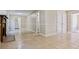 Spacious basement with fireplace and neutral tile is ready for your personal touch at 7186 Raintree Loop, Jonesboro, GA 30236