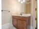 Bathroom featuring single vanity, a large mirror, and lots of natural light at 308 Rusty Gate Pass, Woodstock, GA 30189