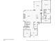 Detailed first floor layout with kitchen, primary bedroom, living room, office, dining room, and garage at 4440 Atwood Dr, Cumming, GA 30040