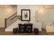 Entryway with a staircase, stylish decor, and a welcoming ambiance at 506 Healy Dr # 74, Cumming, GA 30040