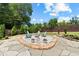 Landscaped backyard with a stone fire pit and seating, great for relaxing and entertaining at 429 Oakland Ave, Atlanta, GA 30312