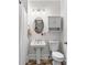 Cozy bathroom featuring a pedestal sink, updated fixtures, and stylish accents at 429 Oakland Ave, Atlanta, GA 30312