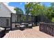 Outdoor deck space with seating and decorative lattice screen at 429 Oakland Ave, Atlanta, GA 30312