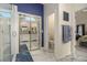 Bathroom featuring a glass shower, tile floors, and a vanity with framed mirrors at 2525 Highbrooke Trl, Duluth, GA 30097
