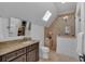 Bright bathroom with skylight, granite countertops, and a walk-in shower at 89 Somerset Ln, Cartersville, GA 30121