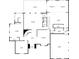Floor plan featuring a foyer, kitchen, dining room, living room, bedrooms, and attached garage at 965 Tiverton Ln, Alpharetta, GA 30022