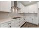White kitchen featuring stainless appliances, tile backsplash and stylish cabinets at 4075 O Henry Ct, Mcdonough, GA 30252