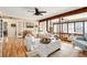 Bright and airy living room showcasing hardwood floors and abundant natural light at 2796 County Line Rd, Acworth, GA 30101