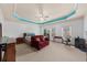 Spacious bedroom with ceiling fan and large windows, creating a comfortable and inviting atmosphere at 3086 Frazier Walk, Decatur, GA 30033