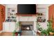 Living room fireplace with detailed mantel and built-in bookshelves at 3086 Frazier Walk, Decatur, GA 30033