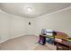 Neutral room with carpet flooring, crown molding, and natural light at 3086 Frazier Walk, Decatur, GA 30033