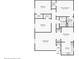 Floorplan layout of the house with dimensions and room labels at 5560 Kingsport Ne Dr # 27, Atlanta, GA 30342