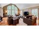 Bright living room featuring large windows, comfortable seating, and hardwood floors, creating a welcoming atmosphere at 3620 Chartwell Dr, Suwanee, GA 30024