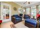 Cozy sunroom featuring comfortable wicker furniture, plenty of windows, and charming decor for a relaxing ambiance at 3620 Chartwell Dr, Suwanee, GA 30024