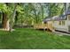 Expansive backyard featuring a well-maintained lawn and a charming wooden deck, perfect for outdoor enjoyment at 4745 Elam Forest Dr, Stone Mountain, GA 30083