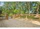 Spacious wooden deck offering a serene view of the surrounding lush greenery and landscaping at 4745 Elam Forest Dr, Stone Mountain, GA 30083