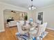 Open dining room featuring hardwood floors, views to the living room, and seating for six at 2437 N Decatur Rd, Decatur, GA 30033