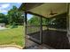 Covered front porch with a ceiling fan, perfect for relaxing outdoors at 919 Rock Oak Ln, Lawrenceville, GA 30046