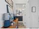 Hallway view to a bathroom, decorated with modern accents at 112 Rogers Street Northeast Ne St # 410, Atlanta, GA 30317