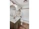 Bright bathroom with stylish vanity, modern fixtures, and shower and tub combo at 2572 Bates Se St, Smyrna, GA 30080