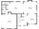 Detailed first floor plan showing the layout of the living room, dining room, and kitchen areas at 200 Cherokee Reserve Cir, Canton, GA 30115
