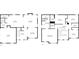 Layout of first and second floor with primary bedroom, three bedrooms, kitchen, and baths at 200 Cherokee Reserve Cir, Canton, GA 30115