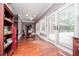 Office with hardwood floors, natural light, a chandelier, and a desk at 1050 Denton Rd, Douglasville, GA 30134