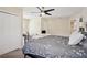 Bedroom featuring neutral carpet, a queen-sized bed, and double closet at 75 Hunters Ct, Dallas, GA 30157