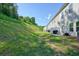 The backyard features a well-maintained lawn, trees, and ample space for outdoor activities at 128 Madison Bnd, Woodstock, GA 30188
