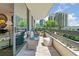 Balcony with outdoor seating and city views at 2660 Peachtree Rd # 6A, Atlanta, GA 30305