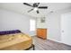 Comfortable bedroom with a wood dresser, a double bed and neutral walls at 4289 Post Rd, Winston, GA 30187