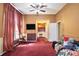 Spacious living room with view to kitchen, ceiling fan and natural light at 5491 Valley Brook Road Southeast Se Rd, Mableton, GA 30126