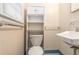 Efficient half bath with standard fixtures and decor at 3431 Alcan Way, Tucker, GA 30084
