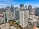 Panoramic aerial view of a luxury high-rise condo building offering stunning city views at 199 14Th Ne St # 402, Atlanta, GA 30309