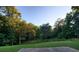 Backyard featuring a lush lawn, mature trees, and a clear blue sky at 3878 Hannahberry Pl, Buford, GA 30519