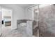Modern bathroom featuring a separate shower and tub with tiled surround at 510 Cunninghame Ct, Peachtree City, GA 30269