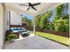 Covered patio with outdoor seating, perfect for relaxing and entertaining at 510 Cunninghame Ct, Peachtree City, GA 30269